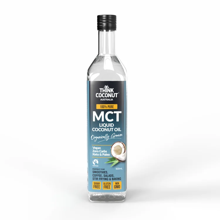 Think Coconut 100% Pure MCT Liquid Coconut Oil 500mL bottle