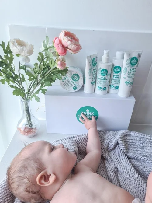 Think Coconut Baby Range in bathroom